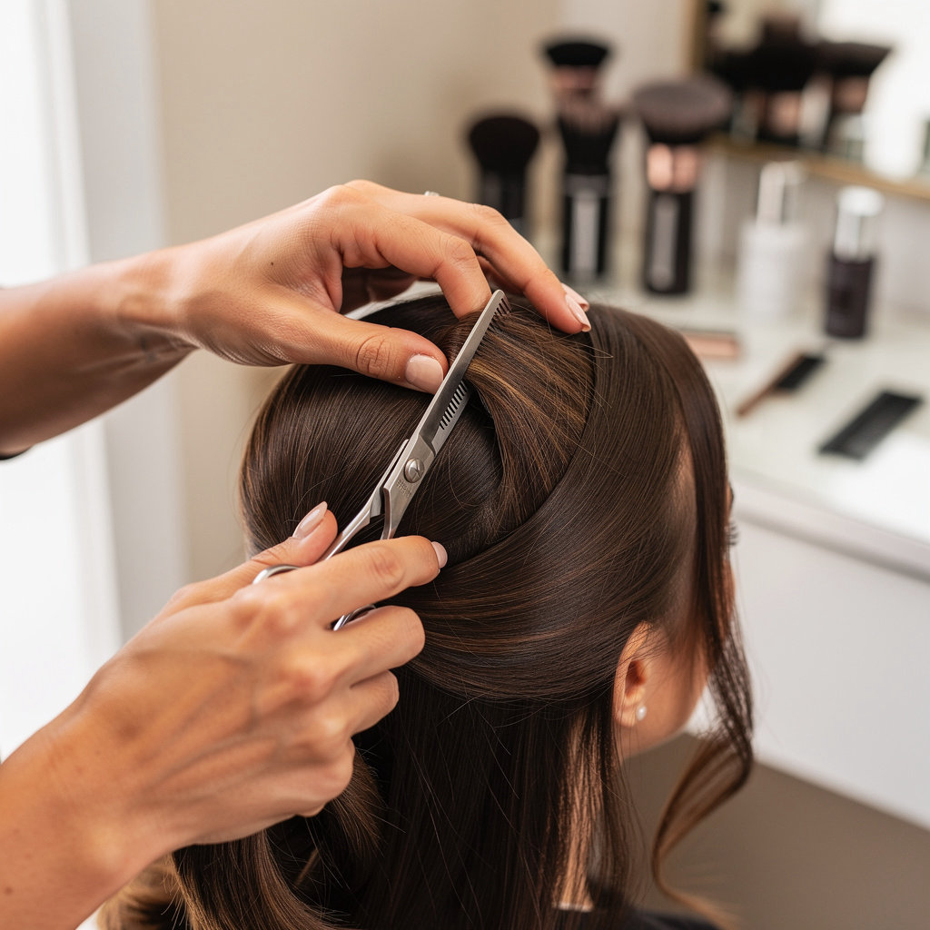 Vera Salon licensed stylist providing professional hair styling service in Santa Barbara